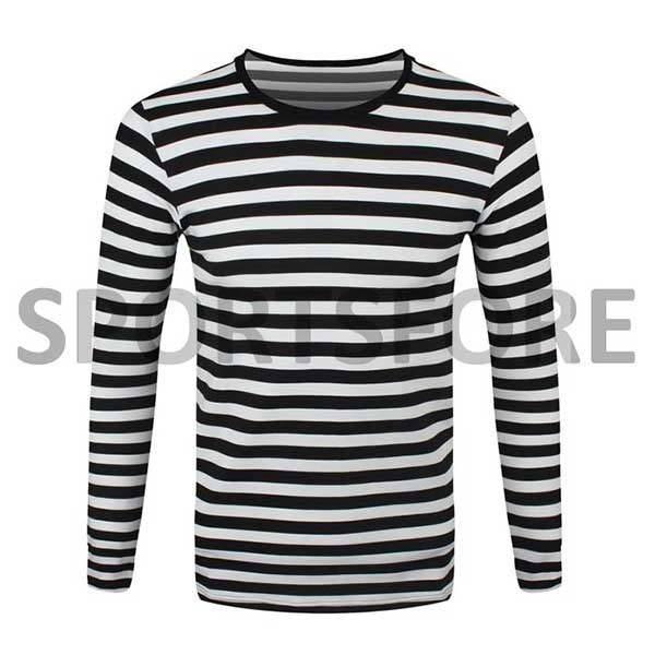 Men's Black And White Striped Shirt Long Sleeve - Men Shirt Dress ...