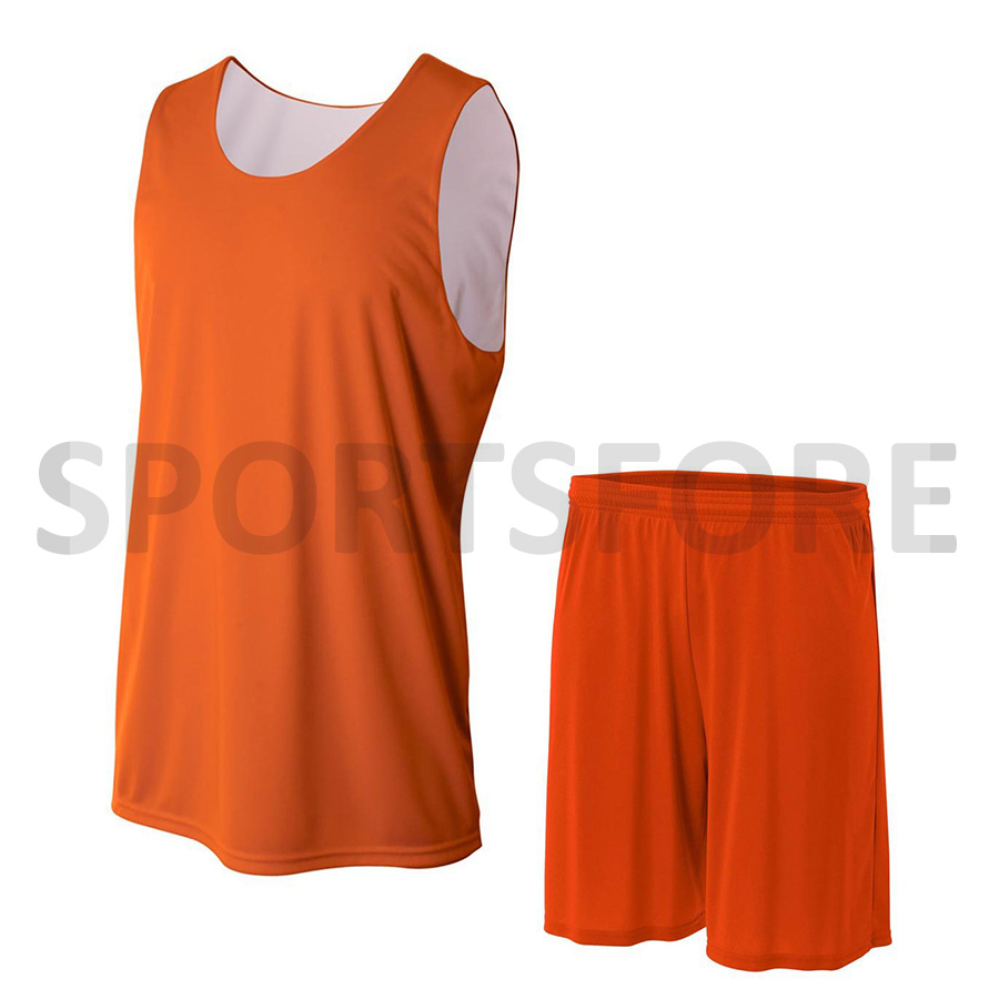 Basketball Uniform Wholesale Custom Sublimated Reversible Basketball  Uniform Red White Team Wear
