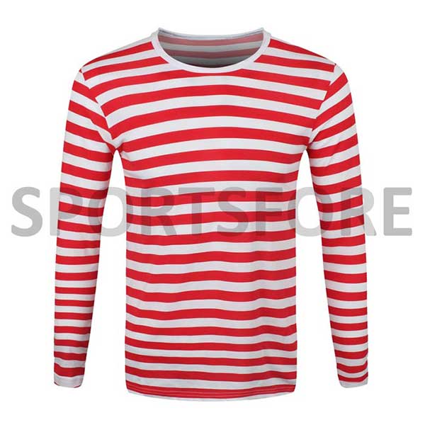 red white striped long sleeve shirt