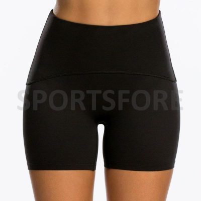 Women Shiny Active Fitness Running Fitted Stretch Shorts