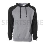 Men Slim Fit Fashion Raglan Sleeve Plain Blank Hooded Pullover Hoodie Sweatshirts Sportsfore