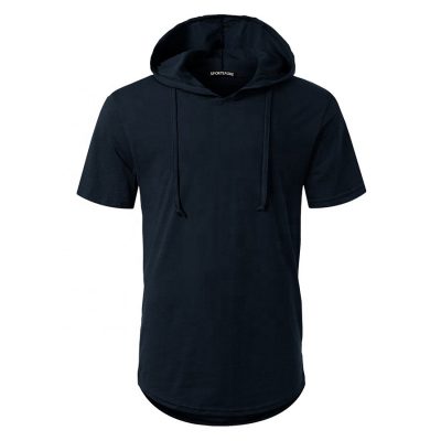 Mens High Fashion Short Sleeve Pullover Plain Blank Hoodies T-shirt