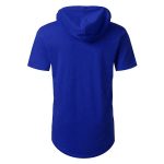 Mens High Fashion Short Sleeve Pullover Plain Blank Hoodies T-shirt - Image 3