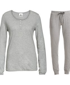 Women Fashionable Loungewear Long Sleeve Shirt Pyjama Set Sportsfore