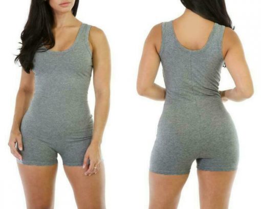 Cheap Short Romper Jumpsuit Leotard Sleeveless Stretch Blouse Slim Bodysuit for Woman Sportsfore