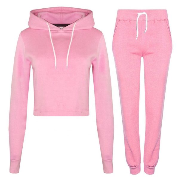 New Fashion Sports Training Jogging Crop Tracksuits Tops Jogger for Girls