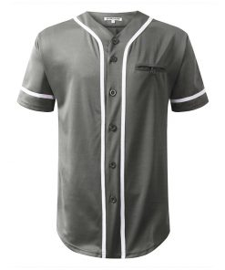 Custom Cheap Button Down Blank Fashion Baseball Jersey with Pocket Sportsfore