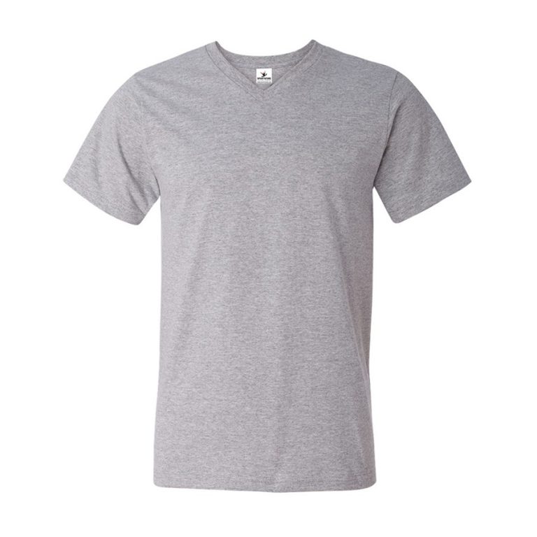 Mens Lightweight Plain Blank V-neck Short Sleeve Cotton Tshirt