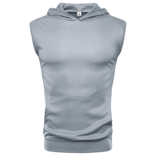 Men Casual Fashion Bodybuilding Gym Workout Sleeveless Muscle Hoodie T shirts Sportsfore