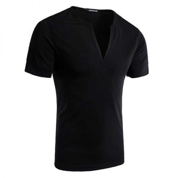 Mens New Fashion Trend Short Sleeve V Neck T Shirts