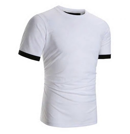 Men's Custom New Casual Fashion Trendy Gym Fitness Short Sleeve White T-shirts Sportsfore