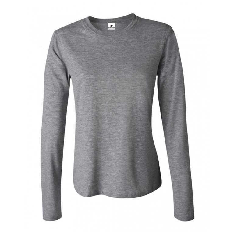 Women Dry Fit Crew Neck Plain Cotton Long Sleeve T shirt