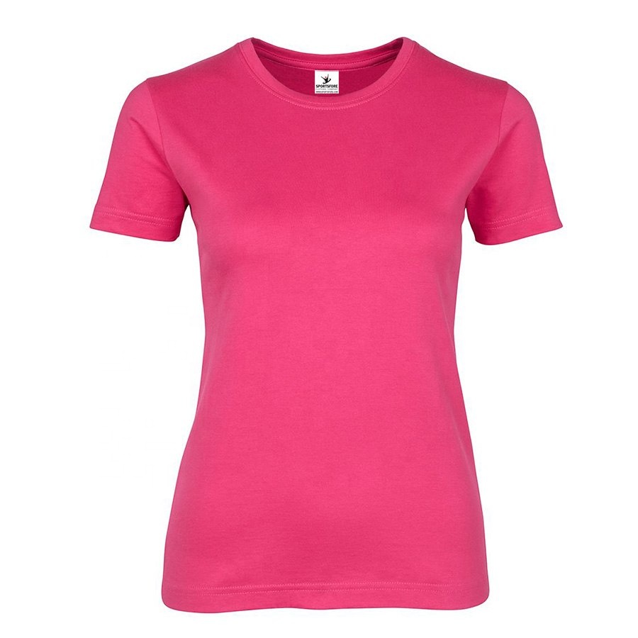 Women's Fitted Blank Pink T shirts