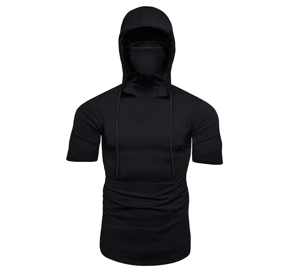 Men's Hooded Drawstring Short Sleeve T-Shirts