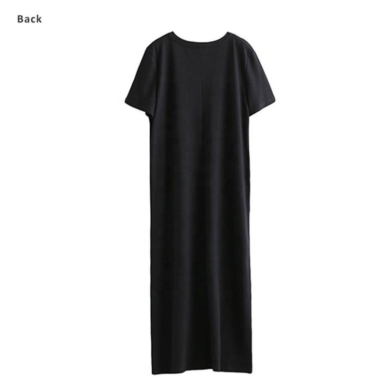 long black t shirt dress