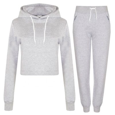 New Fashion Sports Training Jogging Crop Tracksuits Tops Jogger for Girls Sportsfore