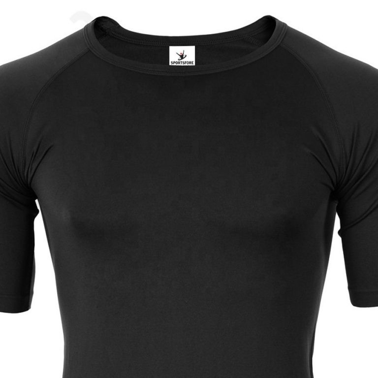 Unisex Dry Fit Sports Fitness Plain Blank Black Men Women Compression Gym T Shirts