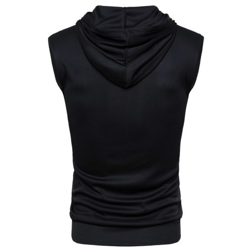 Men Casual Fashion Bodybuilding Gym Workout Sleeveless Muscle Hoodie T shirts Sportsfore