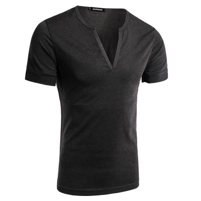 Men's New Fashion Trend Short Sleeve V Neck T-shirts Sportsfore