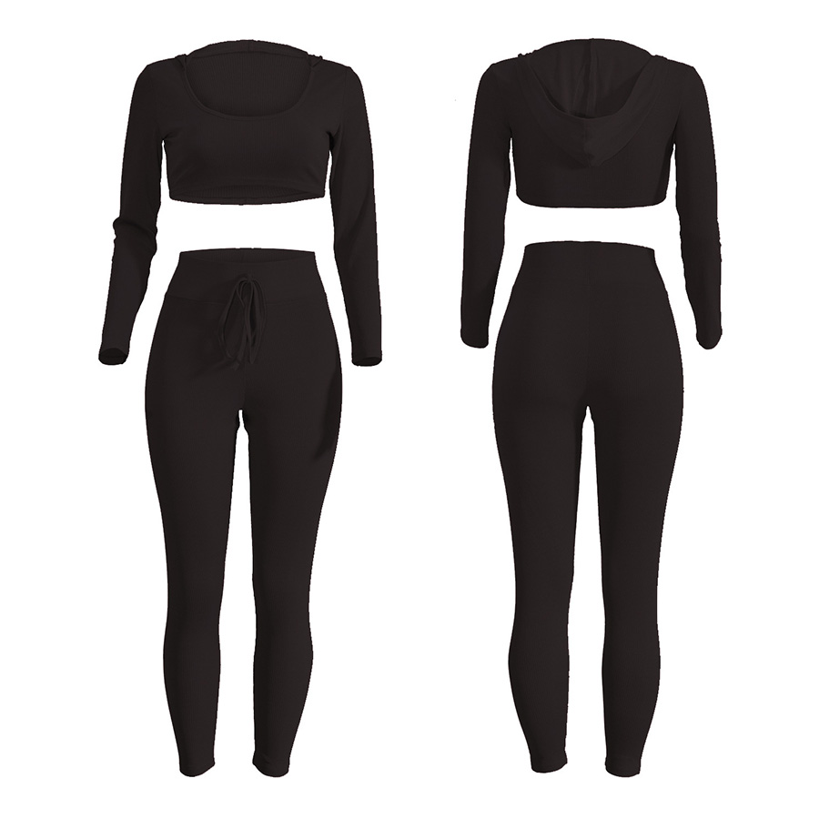 Women Fashion Trend 2 Pieces Training Jogging Fitness Jumpsuit Set with ...