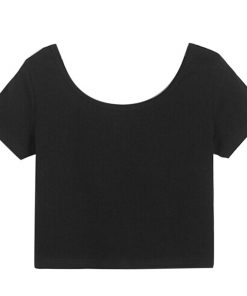 Women Fashion Plain Blank Cotton Crop Top T-shirts Sportsfore