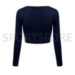 Latest Fashion Athletic Long Sleeve Round Neck Plain Blank Crop Tops for Women Sportsfore