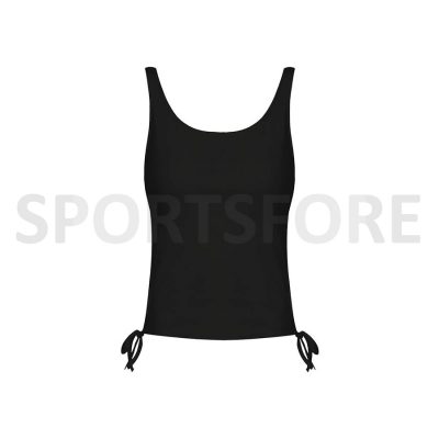 Latest Fashion New Design Smart Fitted Summer Black Scoop Neck Tank Tops for Women Sportsfore