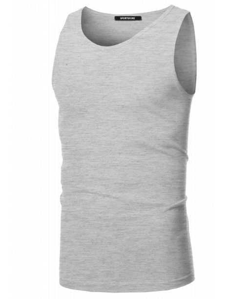 Men's Custom Casual Sleeveless Round Neck Gym Workout Stringer Tank Top Vest Sportsfore