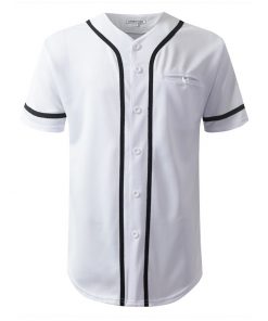 Custom Cheap Button Down Blank Fashion Baseball Jersey with Pocket Sportsfore
