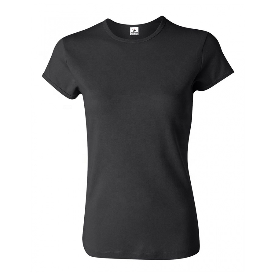 Download Women Fashion Trendy Fitted Crew Neck Blank Plain White ...