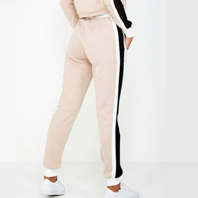 Women Cheap Fashion Trend Side Stripe Panel Crop Top Tracksuits Sportsfore