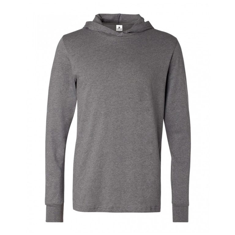 Unisex Long Sleeve Blank Plain Hooded T shirts