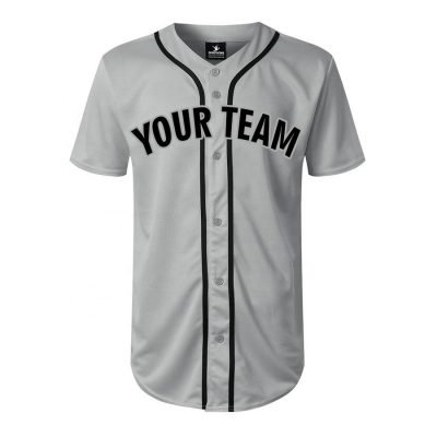 Custom Cheap Wholesale Stylish Button Down Embroidered Baseball Team V Neck Jersey Sportsfore