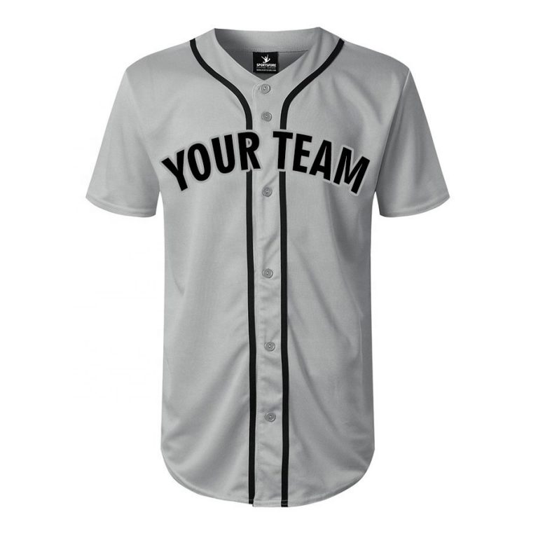 Custom Cheap Wholesale Stylish Button Down Embroidered Baseball Team V