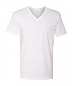 Mens Fitted Short Sleeve Plain Blank v Neck Custom T shirt Sportsfore
