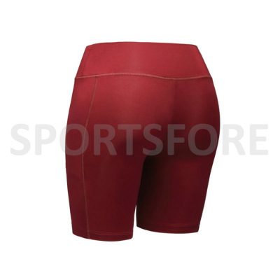 Dry Fit Summer Gym Fitness Running Compression Pocket Shorts for Ladies Sportsfore