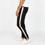 Men's Side Stripe Gym Fitness Winter Denim Cotton Joggers Sportsfore