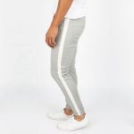 Men's Side Stripe Gym Fitness Winter Denim Cotton Joggers Sportsfore