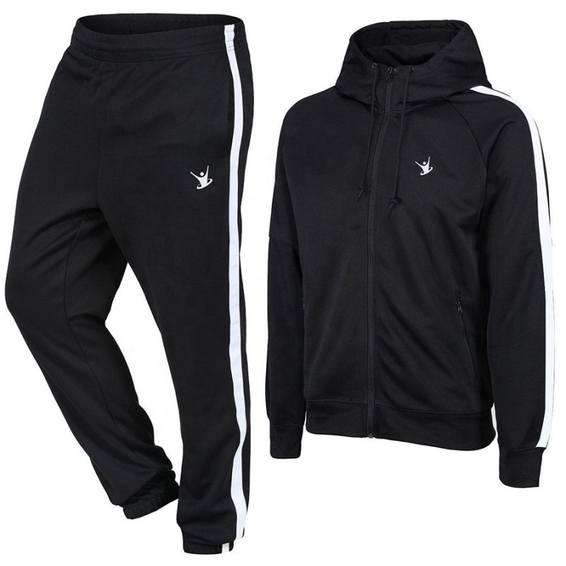 black fitted tracksuit