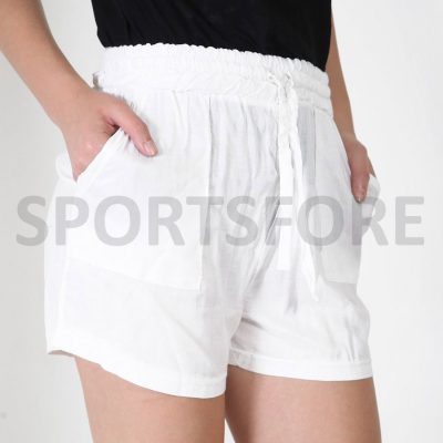 Women Summer Casual Beach Fitness Gym Workout Streetwear Cotton Shorts With Pockets Sportsfore