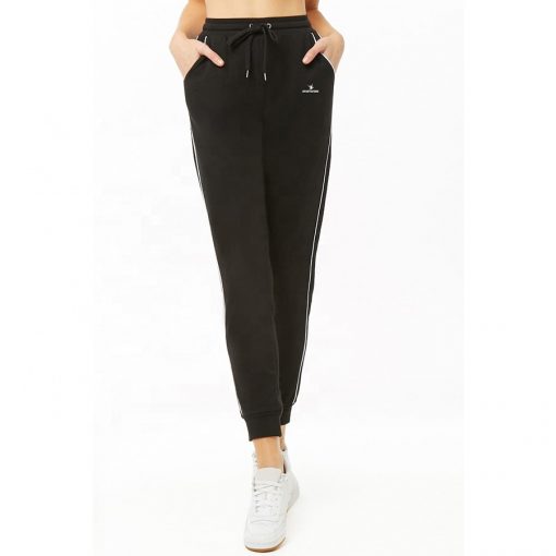 Womens Reflective Piped Trim Jogger Sweatpants Sportsfore