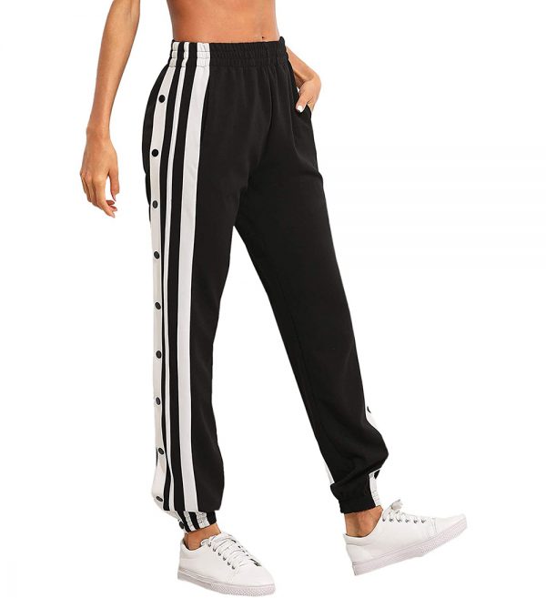 split color joggers