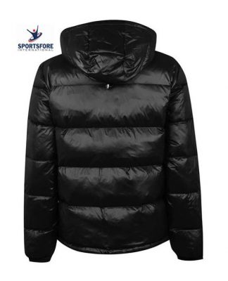 Shiny Wet Look Water-resistant Detachable Hood Puffer Jacket Coat for Men