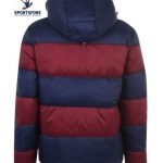 Latest Fashion Color Block Detachable Hood Water Resistant Down Filling Puffer Jacket for Men