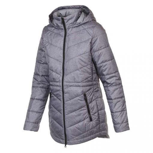 High Quality Long Cut Full Zip Standard Fit Parka Medium Grey Heather Women’s Jacket