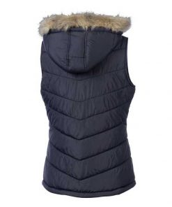 Women's Removable Hood Two Pockets Puffer Vest
