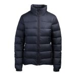 Tricot-lined Funnel Collar Down Jacket for Women