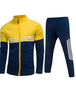 2021 New Fashion Casual Two-piece Stand-up Collar Track Suit For Men