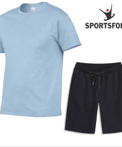 2021 OEM Customized Plain Blank Summer Shorts Tracksuit Set For Men