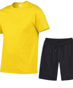 2021 OEM Customized Plain Blank Summer Shorts Tracksuit Set For Men